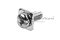 [E] น็อตยึดสายไฟ สแตนเลสชุบนิกเกิ้ล M5x12 mm พร้อมแหวนทรงสี่เหลี่ยม ขนาด 10x10 mm